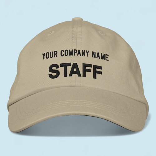 Khaki Embroidered Staff Hat Custom Baseball Cap