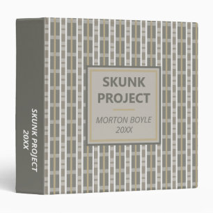 Khaki & Gray Geometric Project Binder