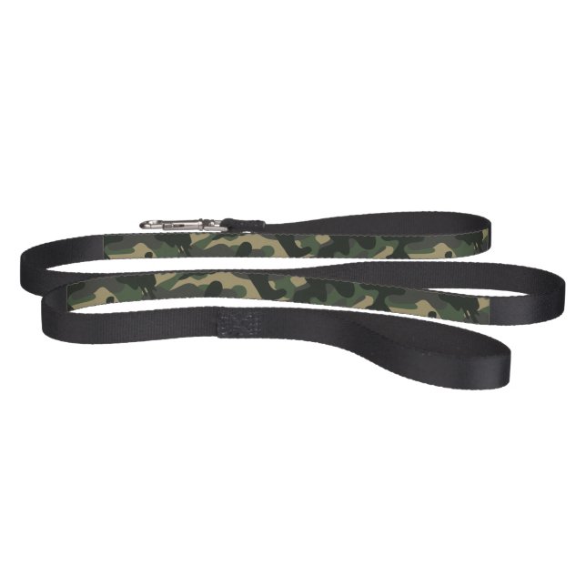 Khaki green army military camouflage  pet leash (Full)