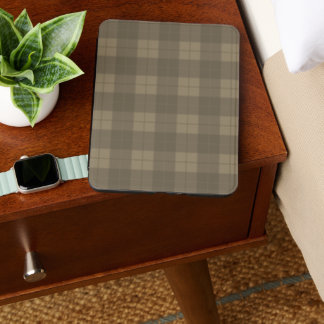 Khaki Green Brown Plaid Pattern Kindle Cover