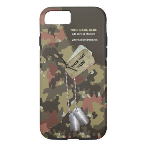 Khaki Green Camo Military _ Customize iPhone 87 Case