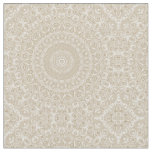 Khaki Mandala Geometric Pattern Fabric