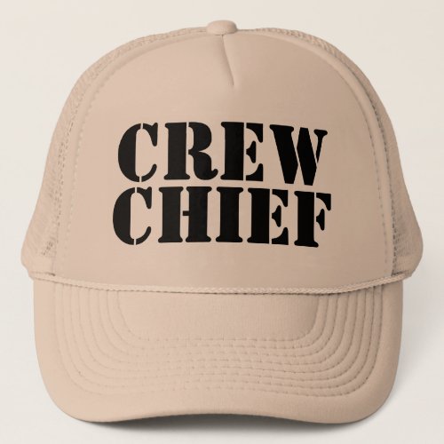 Khaki Military CREW CHIEF Trucker Cap 100813