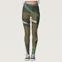 Khaki Military Pattern Leggings