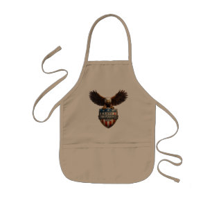 Khaki patriotic eagle shield apron