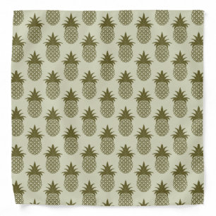 Khaki Pineapple Pattern Bandana