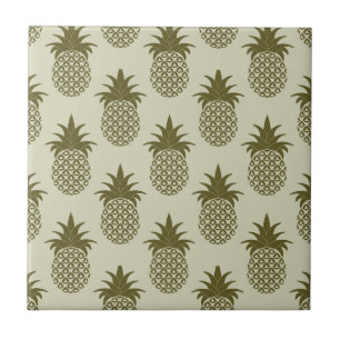 Khaki Pineapple Pattern Ceramic Tile
