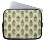 Khaki Pineapple Pattern Laptop Sleeve