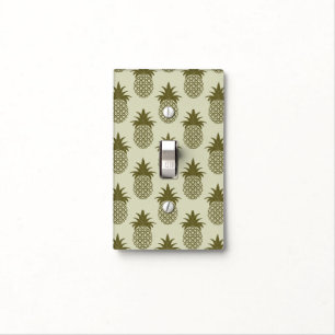 Khaki Pineapple Pattern Light Switch Cover