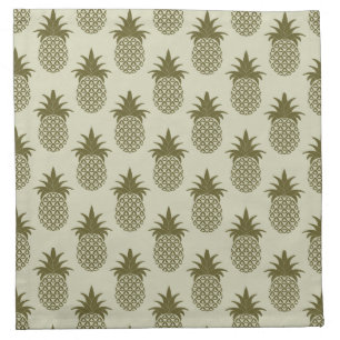 Khaki Pineapple Pattern Napkin