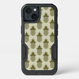 Khaki Pineapple Pattern iPhone 13 Case