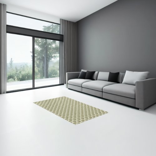 Khaki Pineapple Pattern Rug