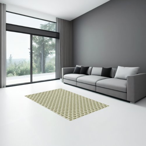 Khaki Pineapple Pattern Rug