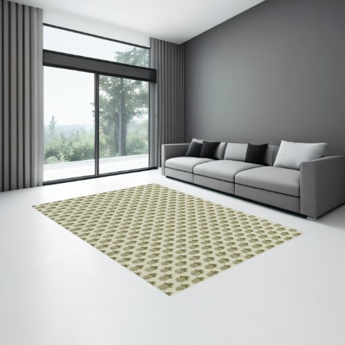 Khaki Pineapple Pattern Rug