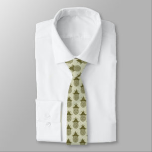Khaki Pineapple Pattern Tie