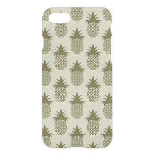 Khaki Pineapple Pattern iPhone SE/8/7 Case