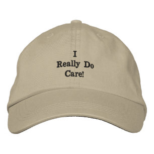 Khaki Politics 'I Really Do Care" Embroidered Baseball Cap