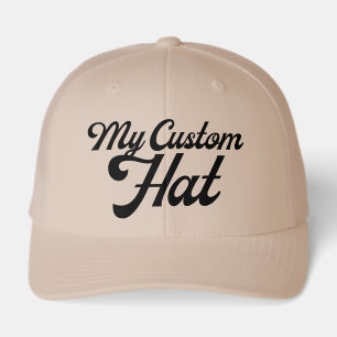 KHAKI Retro 6 Panel Custom Trucker Hat Blank