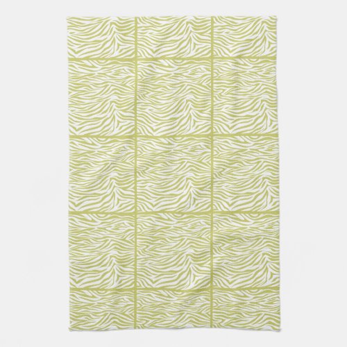 Khaki Safari Zebra tiled design Towel