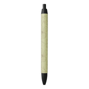 Khaki & Sage Green Boho Floral Pen