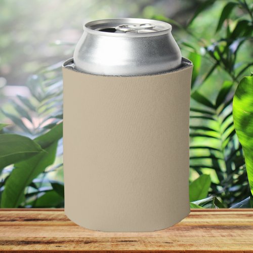 Khaki Solid Color Can Cooler