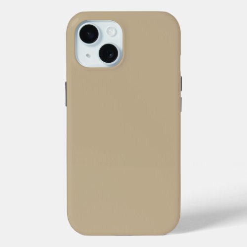 Khaki Solid Color iPhone 15 Case