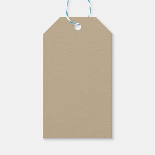 Khaki Solid Color Gift Tags
