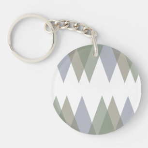 Khaki triangles keychain
