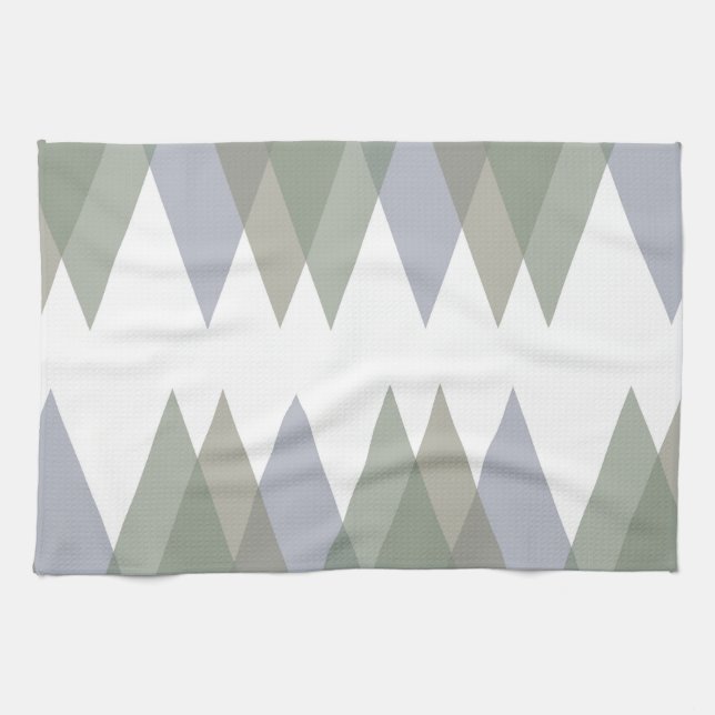 Khaki triangles kitchen towel (Horizontal)