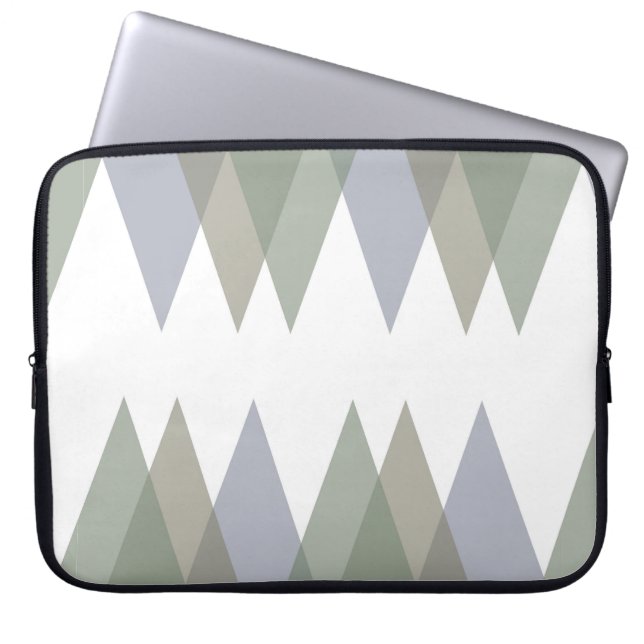 Khaki triangles laptop sleeve (Front)
