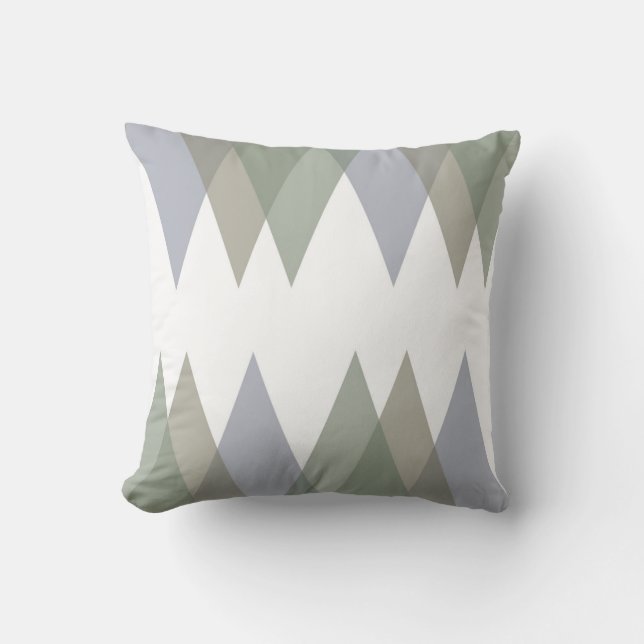 Khaki triangles throw pillow (Front)