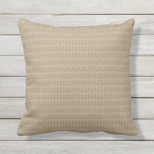 Khaki Weave Print Outdoor Pillow 16x16