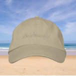 Khaki Wedding Bridesmaid Bachelorette Party Embroidered Baseball Cap<br><div class="desc">Gift your bridemaids with this stylish cap with the word "Bridesmaid" embroidered in khaki colored,  stylish cursive that would go well with a similar bridal party color scheme. Select your hat color as desired. Great for bachelorette parties,  too!</div>