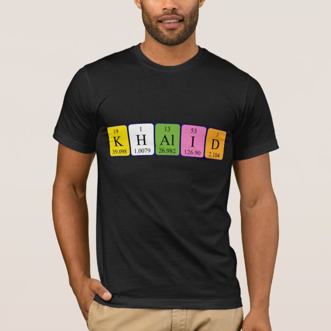 Khalid periodic table name shirt (Front)