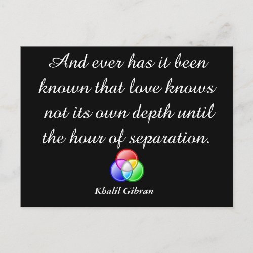 Khalil Gibran _ quote Postcard