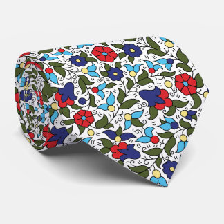 Khalil Hebron Ceramic Falastini Henna Print Neck Tie