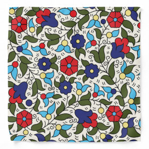 Khalil Hebron Ceramic Middle Eastern Arab Floral Bandana