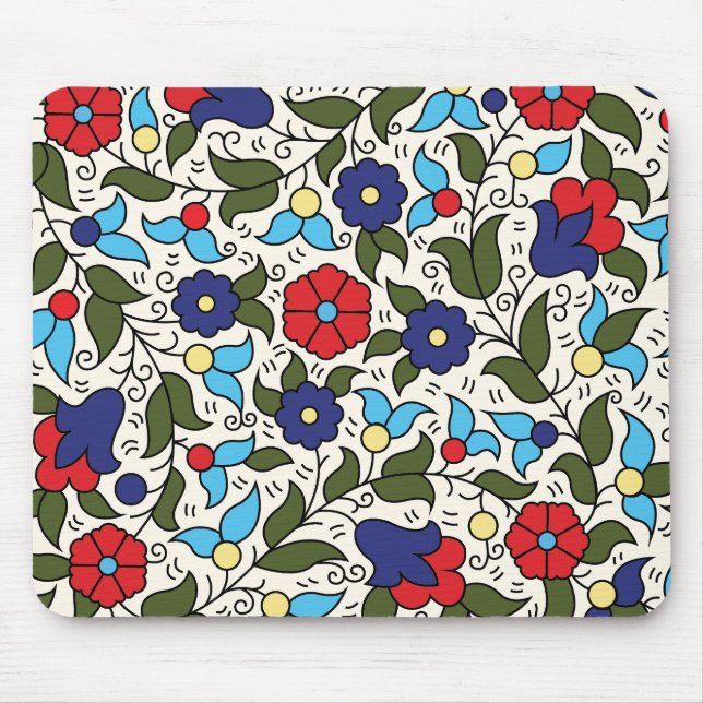 Khalil Hebron Ceramic Middle Eastern Arab Floral Mouse Pad (Front)