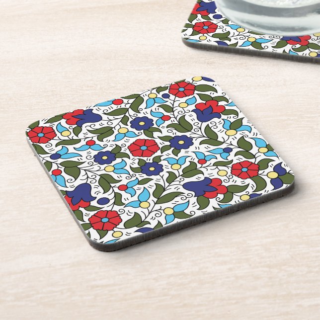 Khalil Hebron Middle Eastern Ceramic Inspired Beverage Coaster (Left Side)