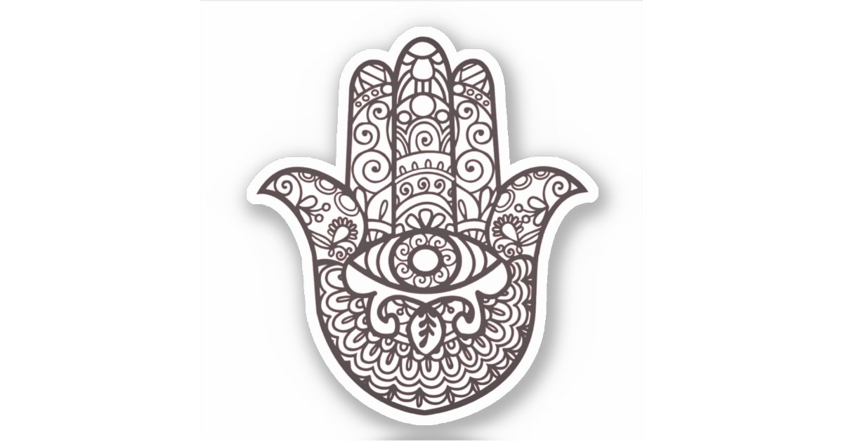 Khamsa Hand Good luck Sticker | Zazzle