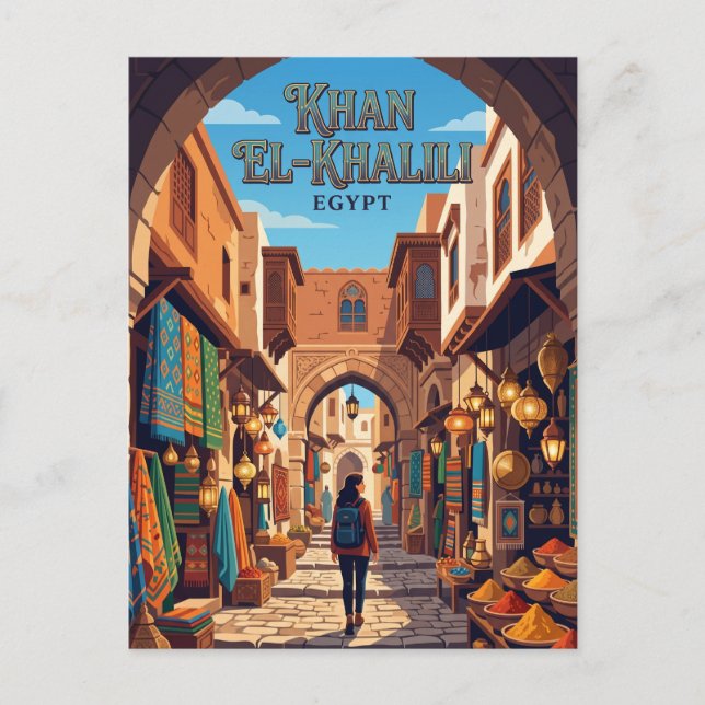 Khan el-Khalili Egypt Postcard (Front)