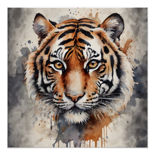 Khan the Tiger Art Poster (Front)