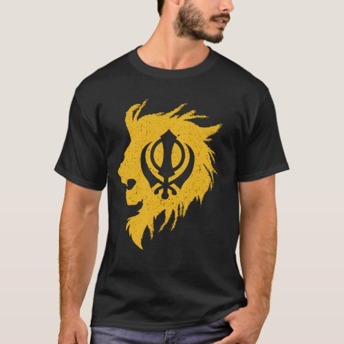 Khanda lion kaur _ punjabi _ sikhism sikh gift T_Shirt
