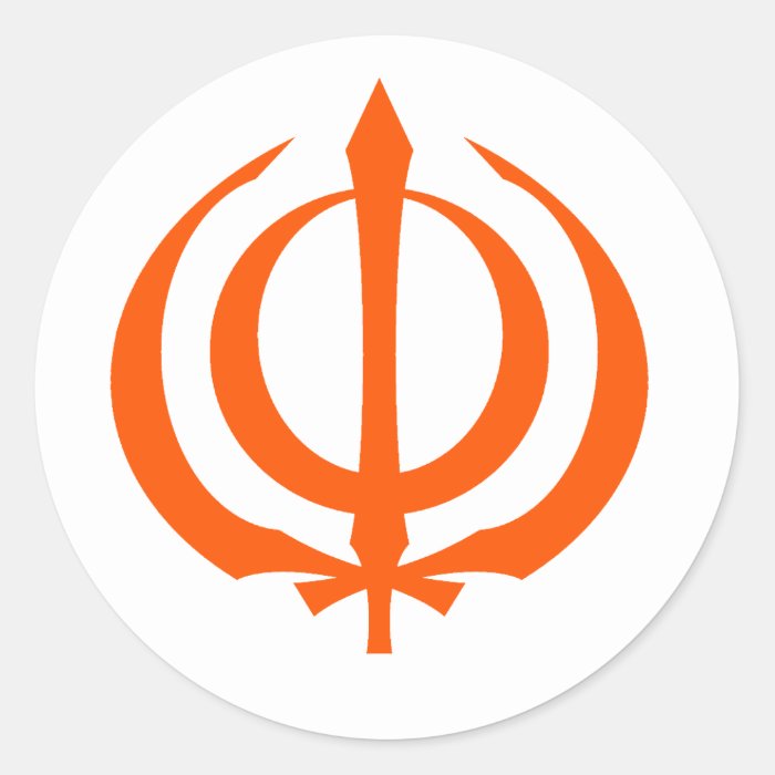 Khanda O Round Stickers