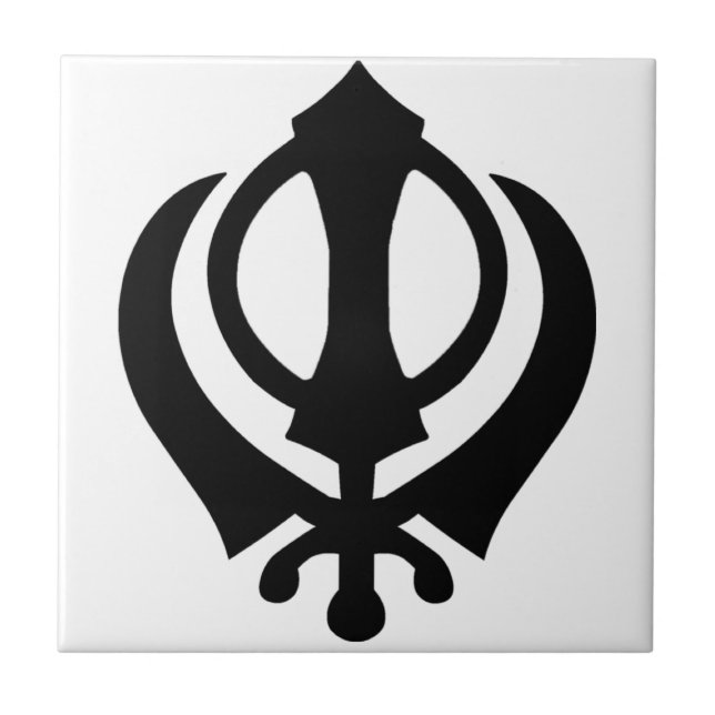 Khanda Sikh Symbol Ceramic Tile (Front)