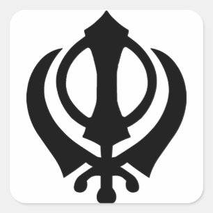 Khanda Sikh Symbol Square Sticker