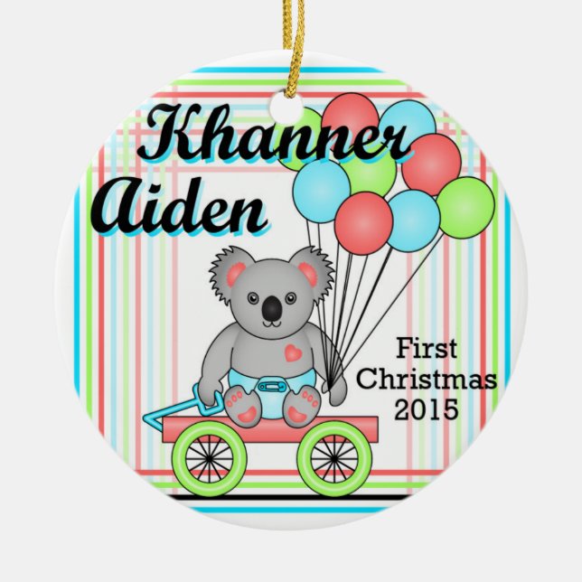 Khanner's First Christmas Ornament (Front)
