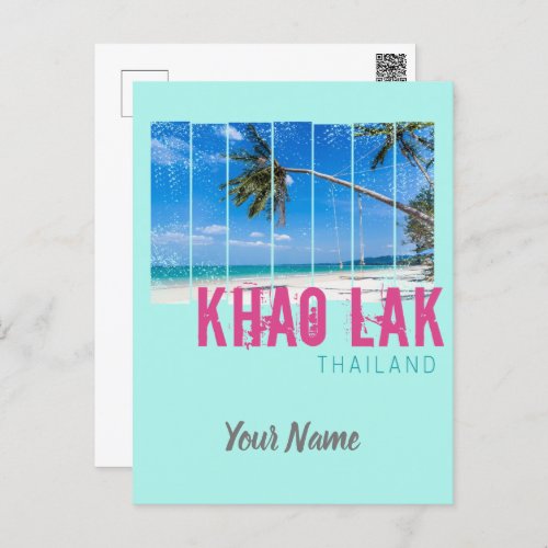 Khao Lak Phang_Nga Thailand Vintage Beach Souvenir Holiday Postcard