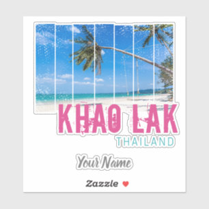 Khao Lak Phang-Nga Thailand Vintage Beach Souvenir Sticker