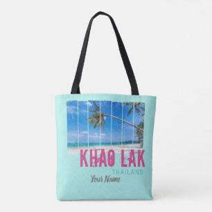 Khao Lak Phang-Nga Thailand Vintage Beach Souvenir Tote Bag
